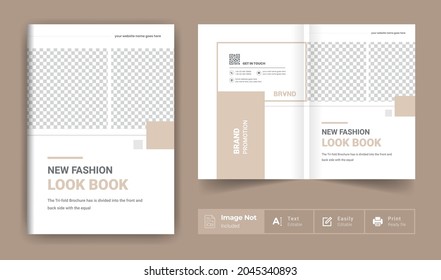 Fashion brochure design cover template or stylish modern colorful annual report and multi pages corporate business brochure layout for multipurpose use theme