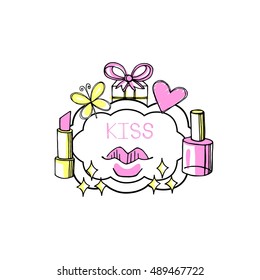 Fashion bubbles vector isolated on white background. Beauty background