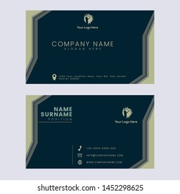 Fashion Business Card with rectangle and pen tool.