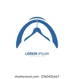 Fashion business logo template, design, hanger vector, hanger icon