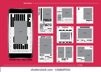 Fashion business promotion social media post story and feed templates with cool, popular, and trend style