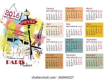 Fashion calendar. Paris France tourist destination.
