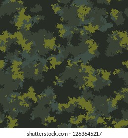 Fashion camo design. Color clouds seamless pattern vector. Trendy camouflage fabric pattern.
