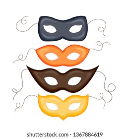Fashion carnival mask illustration. isolated ornate masks for masquerade. - Vector