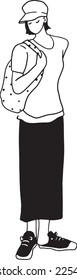 fashion cartoon doodle kawaii anime coloring page cute illustration drawing clip art character chibi manga comic