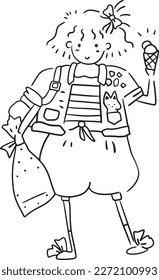 Fashion cartoon doodle kawaii anime coloring pages cute illustration clipart character chibi manga comic drawing skate