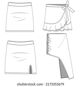 fashion casual skirt drawing women 