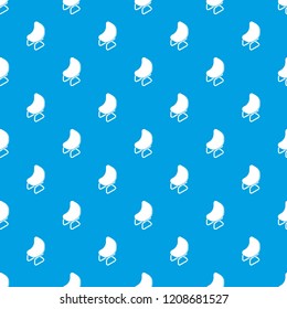 Fashion chair pattern vector seamless blue repeat for any use