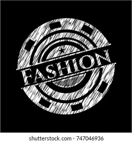 Fashion with chalkboard texture