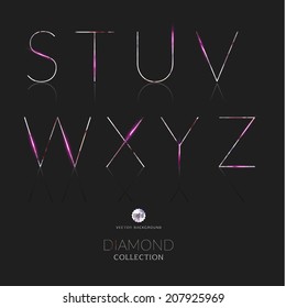Fashion characters collection. Vector font illustration