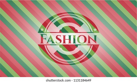 Fashion christmas colors style emblem.