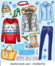 fashion Christmas illustration