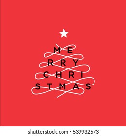 Fashion Christmas Postcard Vector Illustration 