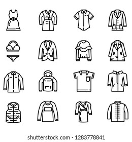 Fashion Cloth Vector Icon Set Stock Vector (Royalty Free) 1283778841 ...