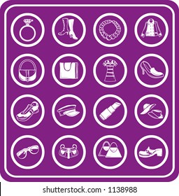 fashion, clothes and accessory icons