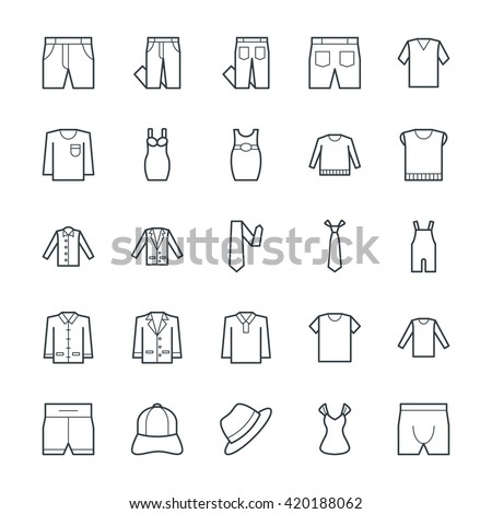Fashion and Clothes Cool Vector Icons 8