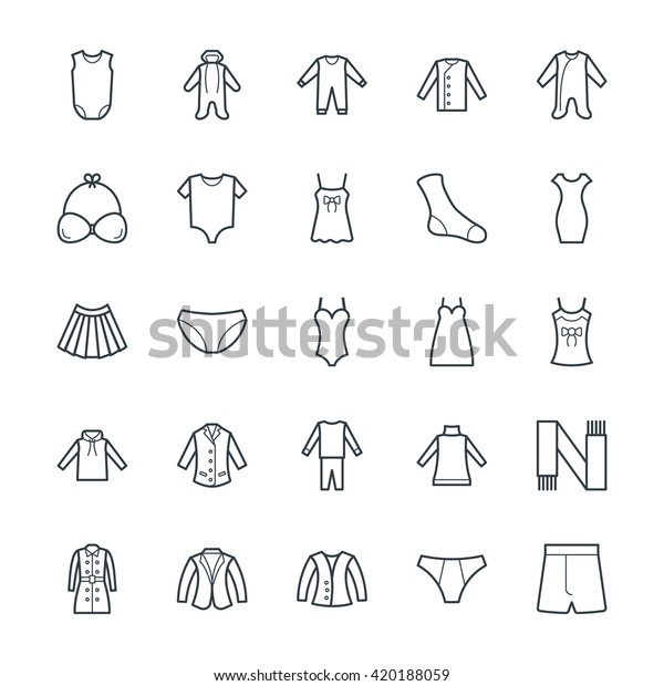 Fashion and Clothes Cool\
Vector Icons 10