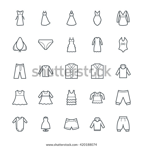 Fashion and Clothes Cool\
Vector Icons 9