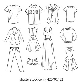 Clothes Drawing Images Stock Photos Vectors Shutterstock