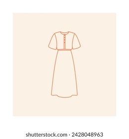 Fashion clothes illustration, clothing item, vector