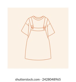 Fashion clothes illustration, clothing item, vector