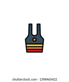 fashion clothes Summer vector logo icon or illustration. Editable stroke and color. Perfect use for pattern and design graphic.