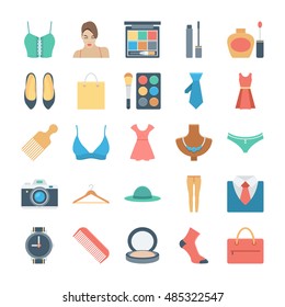 Fashion and Clothes Vector Icons 1