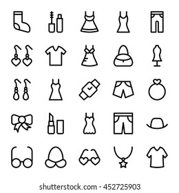 Fashion and Clothes Vector Icons 2