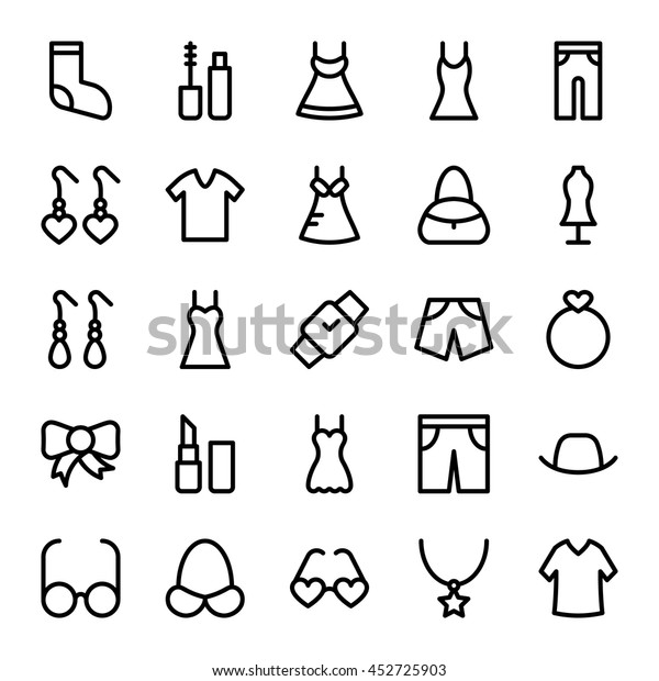 Fashion and Clothes Vector\
Icons 2