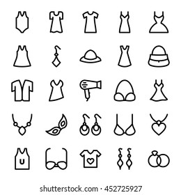 Fashion and Clothes Vector Icons 4