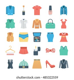 Fashion and Clothes Vector Icons 4