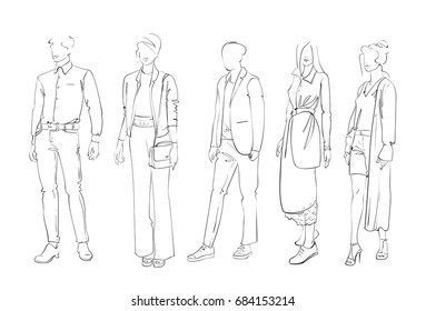 103,251 Casual Fashion Sketch Images, Stock Photos & Vectors | Shutterstock