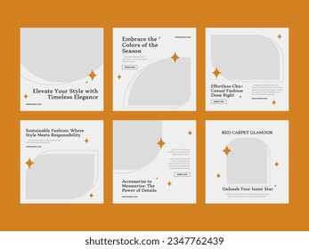 Fashion Collection for Promotion with Square Banner or Social Media Post Feed Template