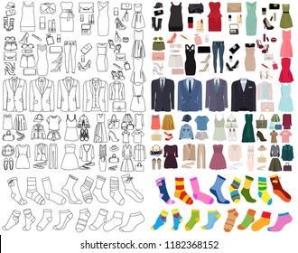 fashion collection, sketch - Shutterstock ID 1182368152