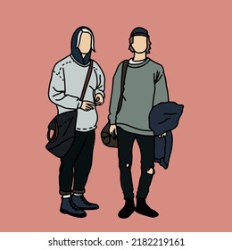 Fashion collection for young people.