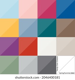 Fashion color design scheme for spring and summer season of 2022