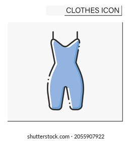 Fashion color icon. Stretchy shapewear. Underwear makes the body slimmer and sleeker.Clothes concept. Isolated vector illustration