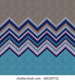 Fashion Color Swatch. Style Horizontally Seamless Knitted Pattern 