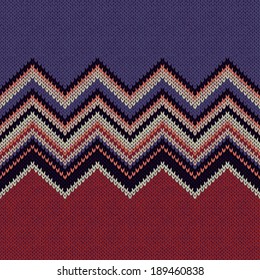 Fashion Color Swatch. Style Horizontally Seamless Knitted Pattern 