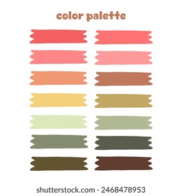 Tendencia de color de moda y un conjunto de colores combinados. Previsión de la paleta de colores de los colores futuros