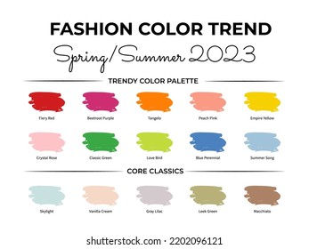 Fashion Color Trend Spring Summer 2023 Stock Vector (Royalty Free ...