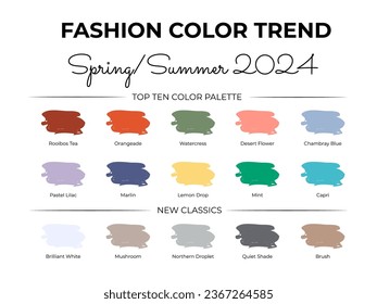 Brown color shades swatches palette with names Vector Image