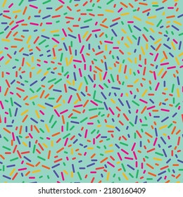 Fashion colored confetti sprinkles seamless pattern. Surface pattern design. Perfect for textile, birthday party, decor and fabric print.