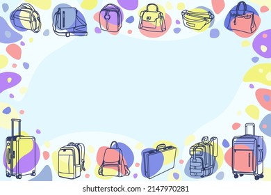 Fashion Colorful Bags Cartoon Line Art Stock Vector (Royalty Free ...