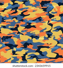 fashion colorful camouflage seamless logo 