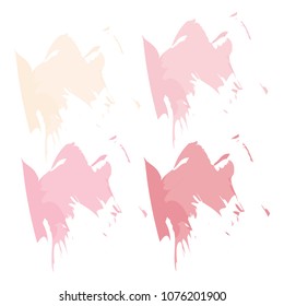 Fashion colorful hand brush stroke set.