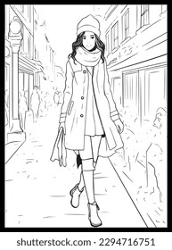 Fashion Coloring Pages for Girls