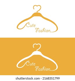 Fashion company logo template, brand design. hook icon logo