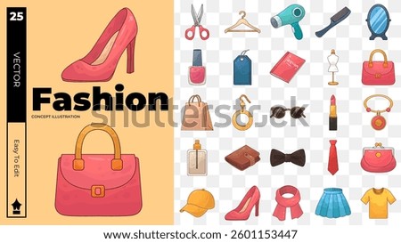 fashion concept illustrations. Set of fashion vector illustrations
