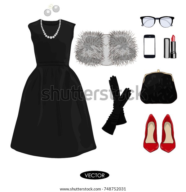 accessories for black dress evening
